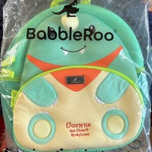 Kids Dinosaur Backpack - Green and Cream